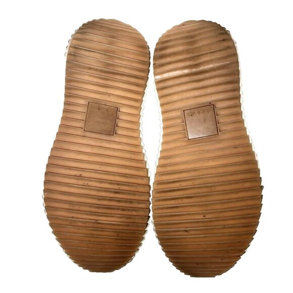 Dolce Vita Womens 6.5 Sneakers Ivory Black Daran Platform Wedge Knit Fabric Shoe - Picture 7 of 7